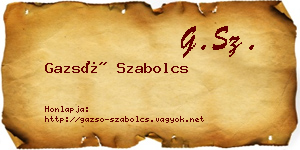 Gazsó Szabolcs névjegykártya